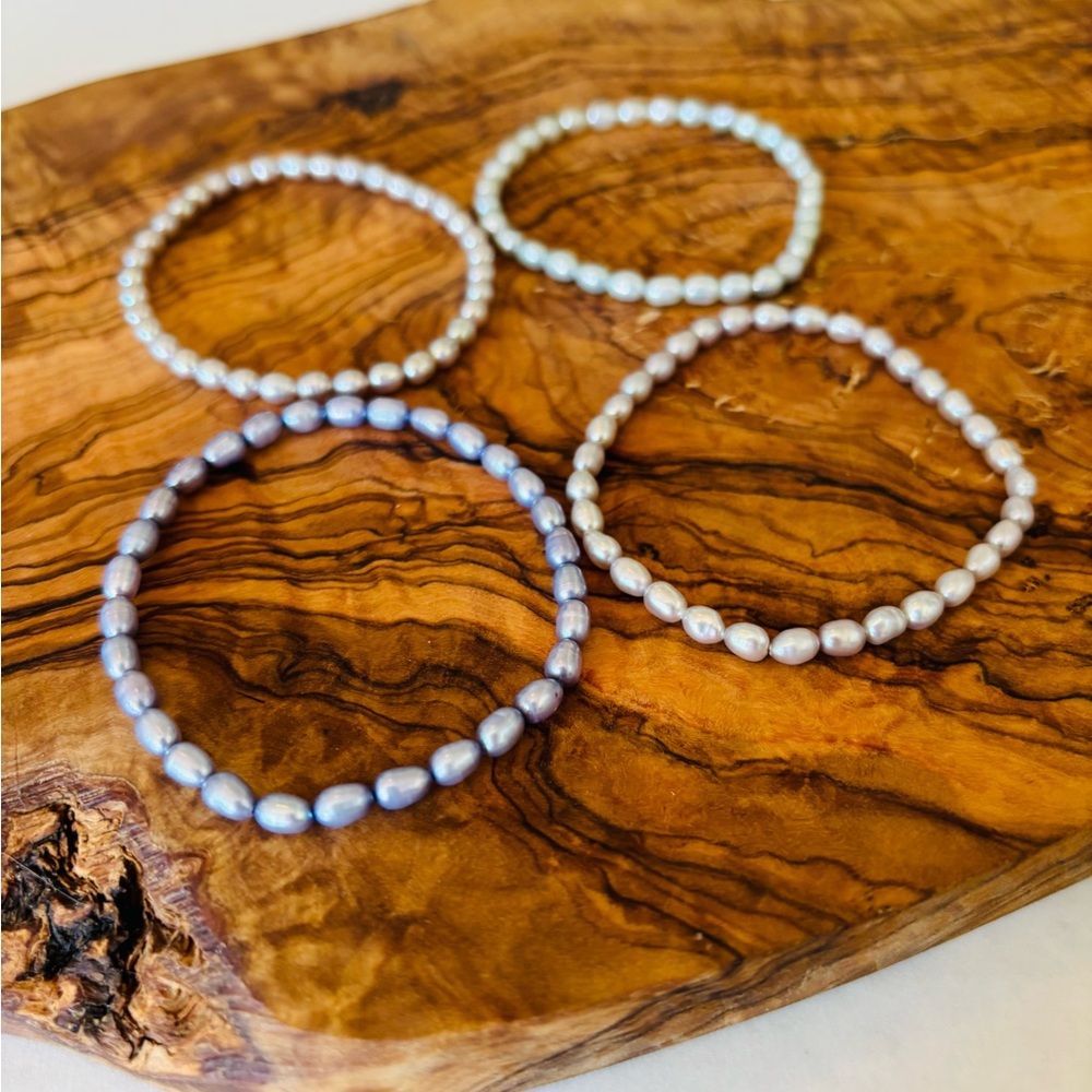 Cultured Pearl Stackable Bracelet Set - image 3